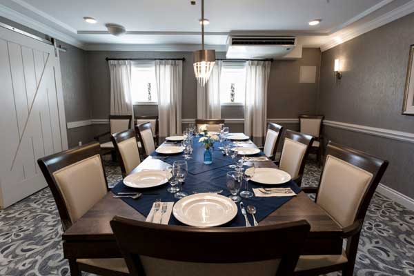 Private Dining area at Kingsway Place Retirement Residence